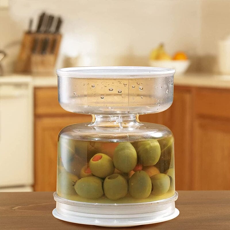 PicklePal™ - Pickle and olive jar container with sieve