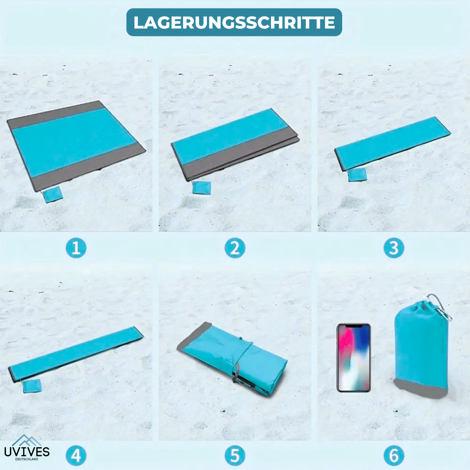 SandAway Ultimate Beach Mat No More Messy Sand