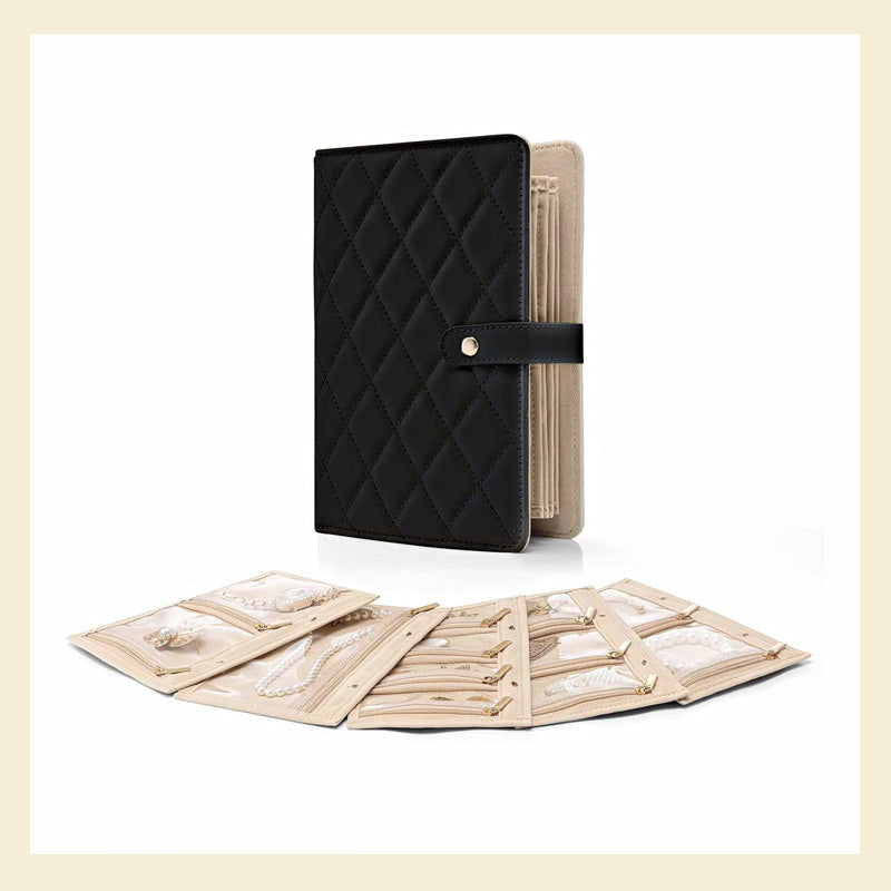 GlamFold – Elegant Foldable Jewelry Organizer for Travel & Home