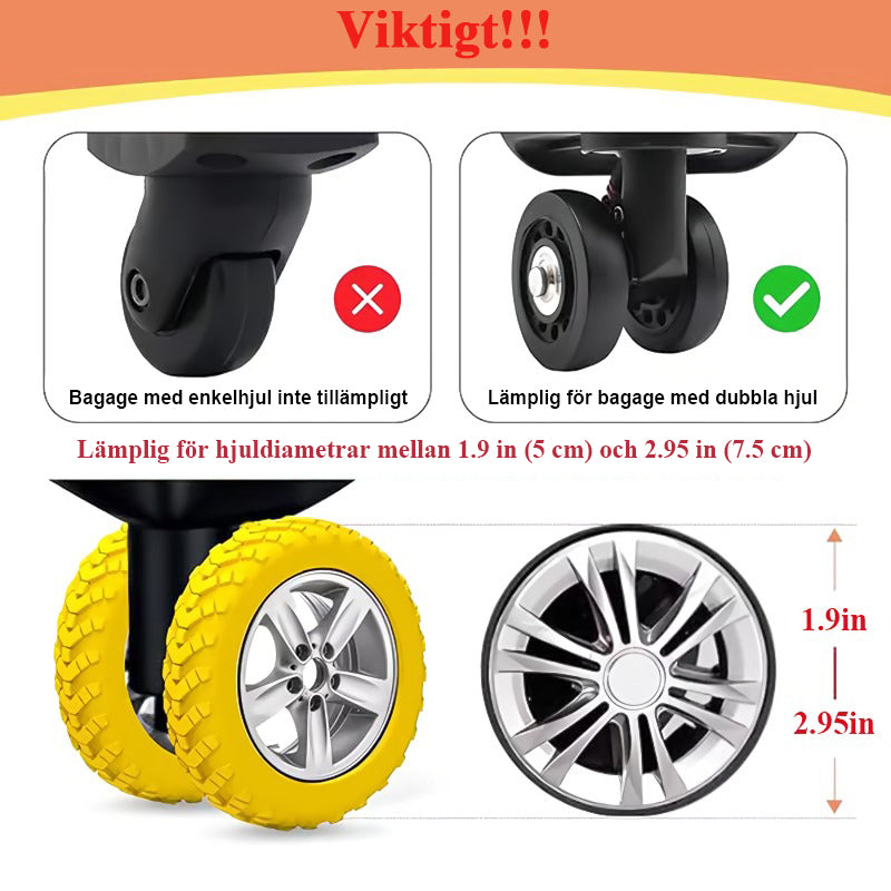 4+4 FREE | WheelShield - Protects your suitcase wheels and reduces noise