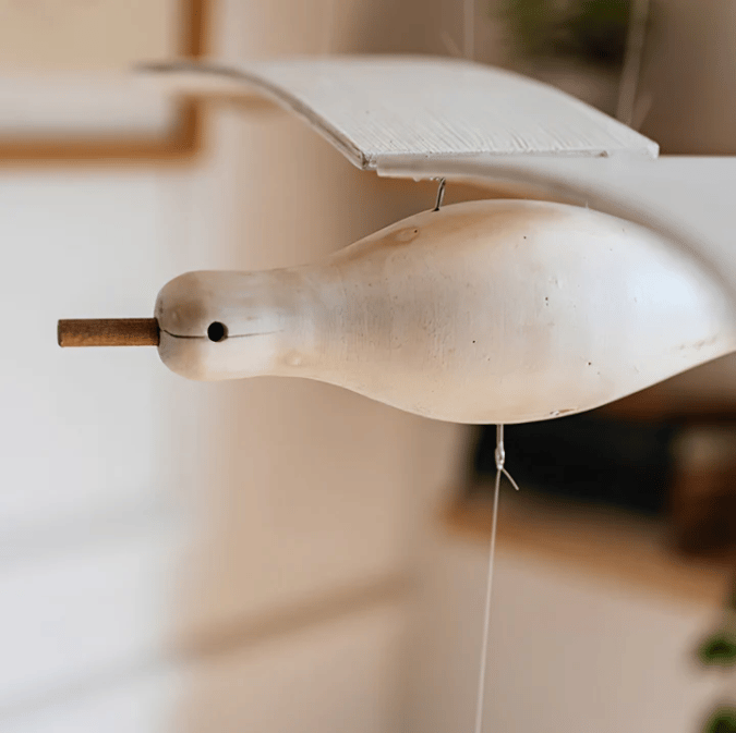 SkyGull™ - Hand-carved seagull with fluttering wings