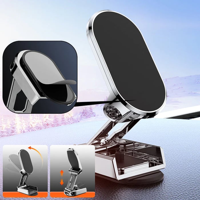 SnapMount – Ultra-Strong Magnetic Car Phone Holder with 360° Rotation
