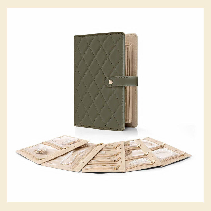 GlamFold – Elegant Foldable Jewelry Organizer for Travel & Home