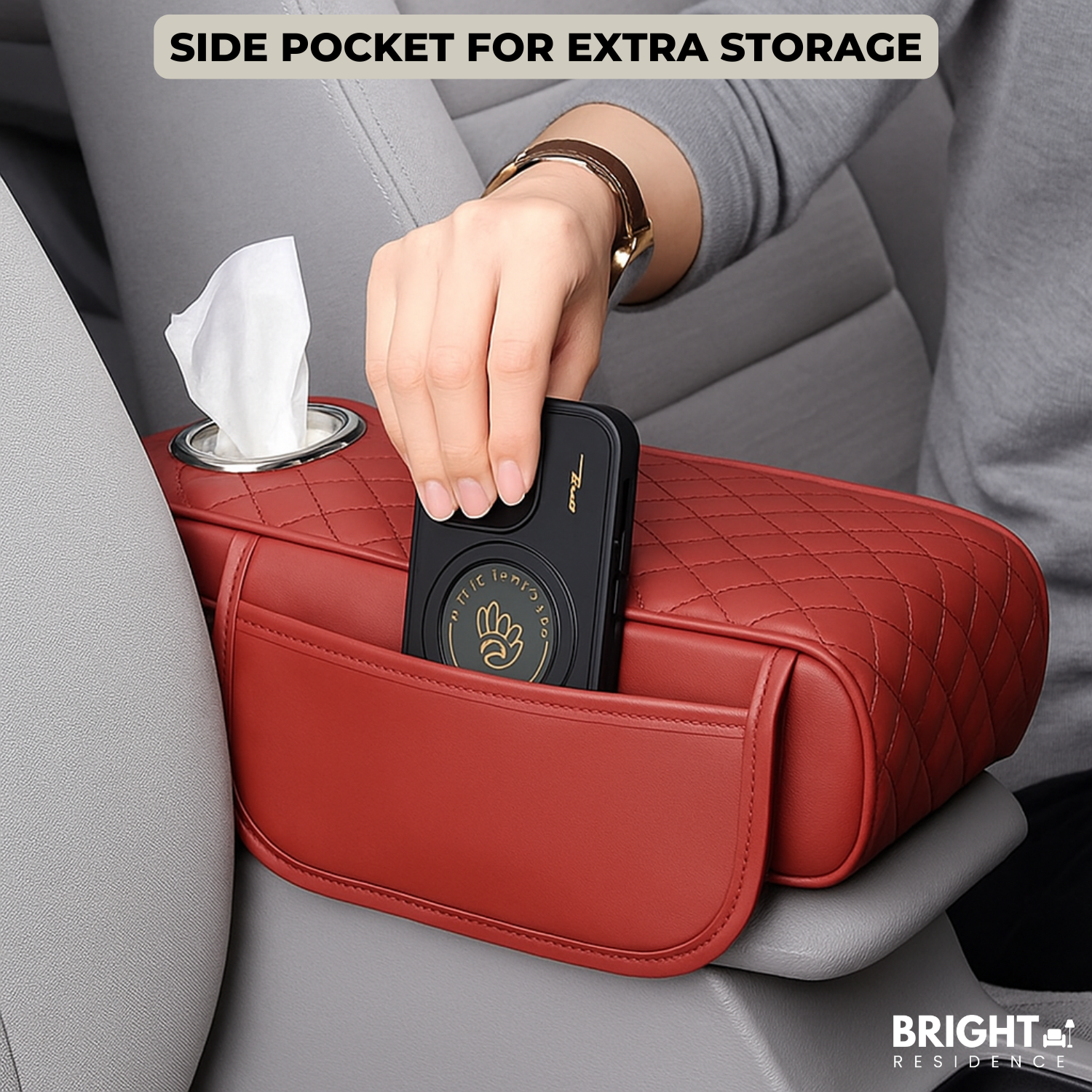 ArmNest™ - Car armrest box with tissue holder