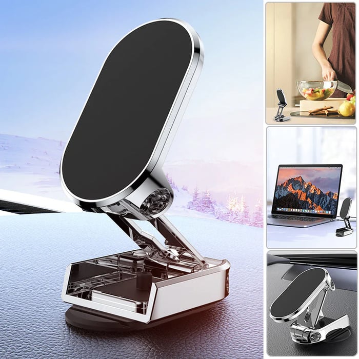 SnapMount – Ultra-Strong Magnetic Car Phone Holder with 360° Rotation