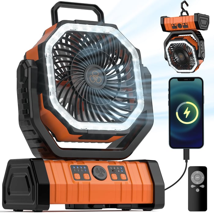 BreezeCamp – The Ultimate 3-in-1 Fan, Light & Power Bank for Outdoor Adventures