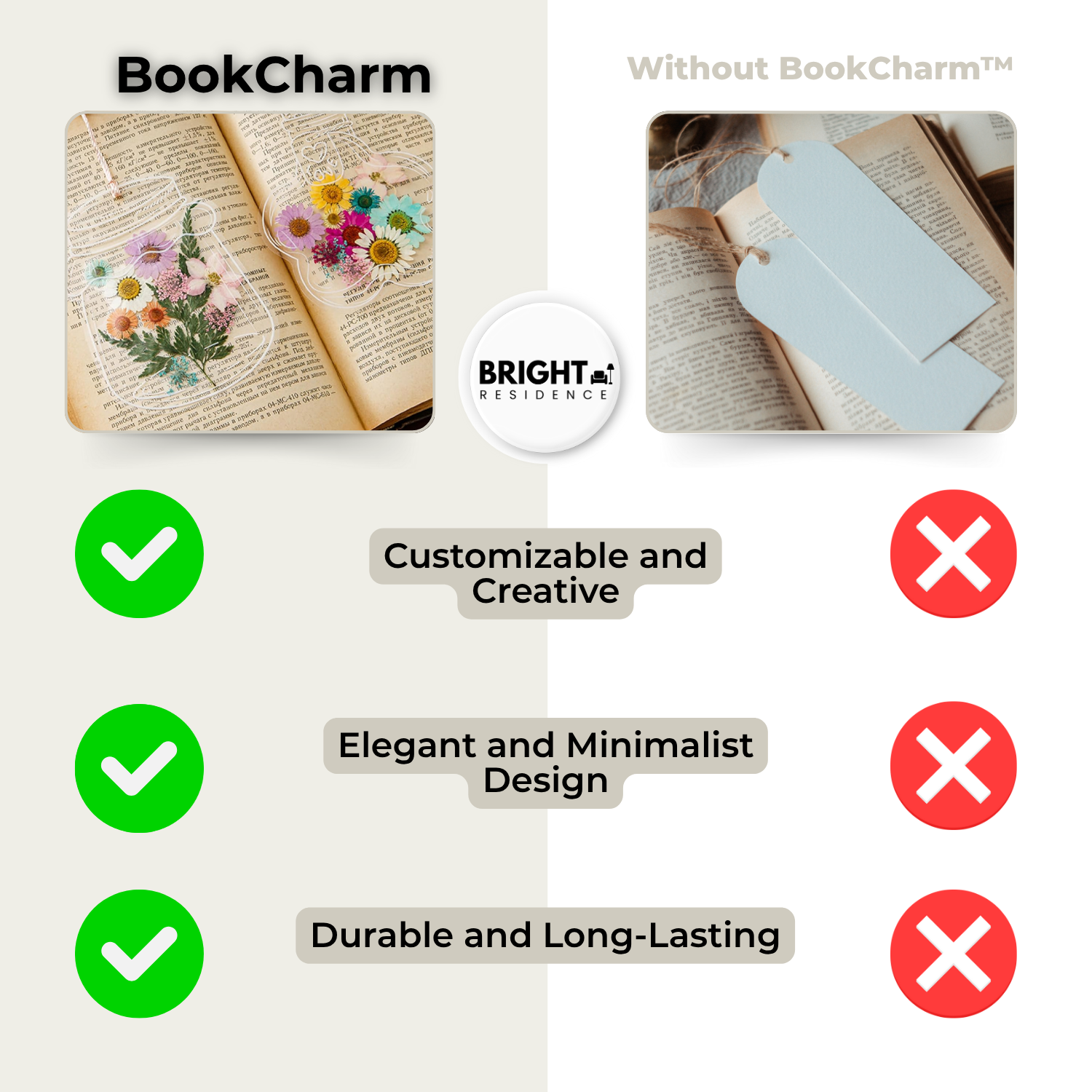BookCharm™ - Design your own personal bookmark (Set with 10pcs)
