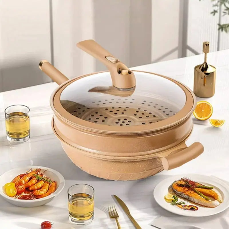 ChefPro – The Ultimate Non-Stick Wok with Steamer for Healthy Cooking