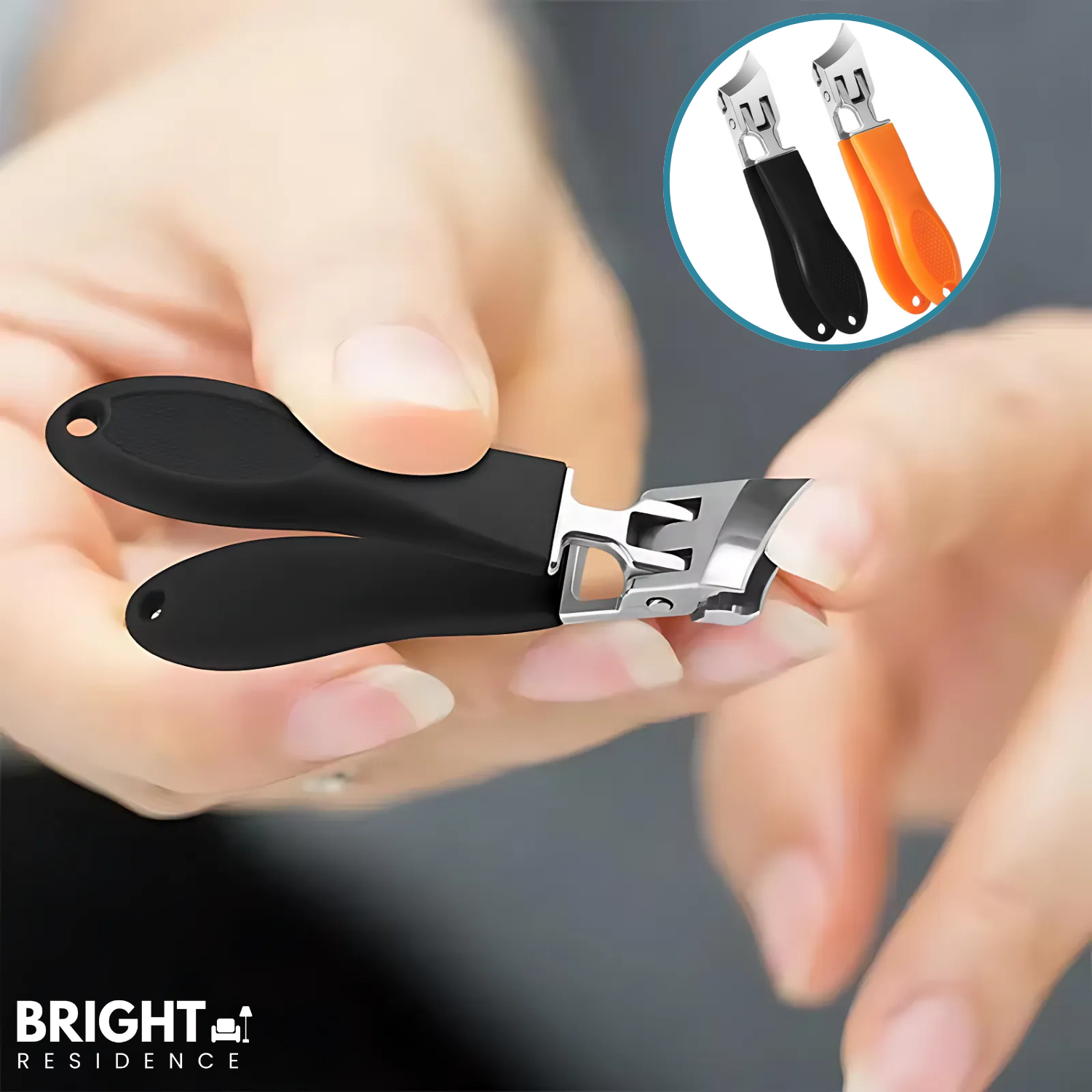 WideTrim™ - Wide-opening, splash-proof, angled nail clippers