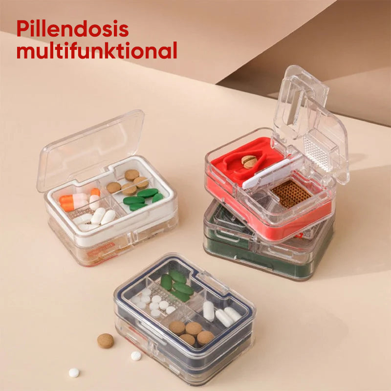 1+1 FREE | MediSnap – The Compact 2-in-1 Pill Box with Cutter for On-the-Go Convenience