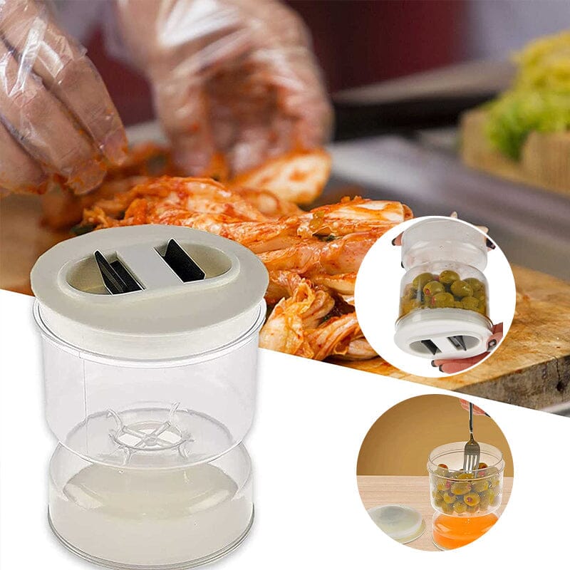 PicklePal™ - Pickle and olive jar container with sieve