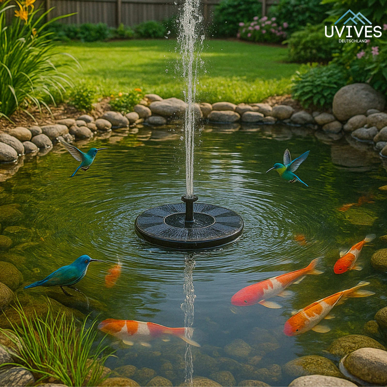 AquaBloom™ - Solar fountain for peace & elegance in the garden
