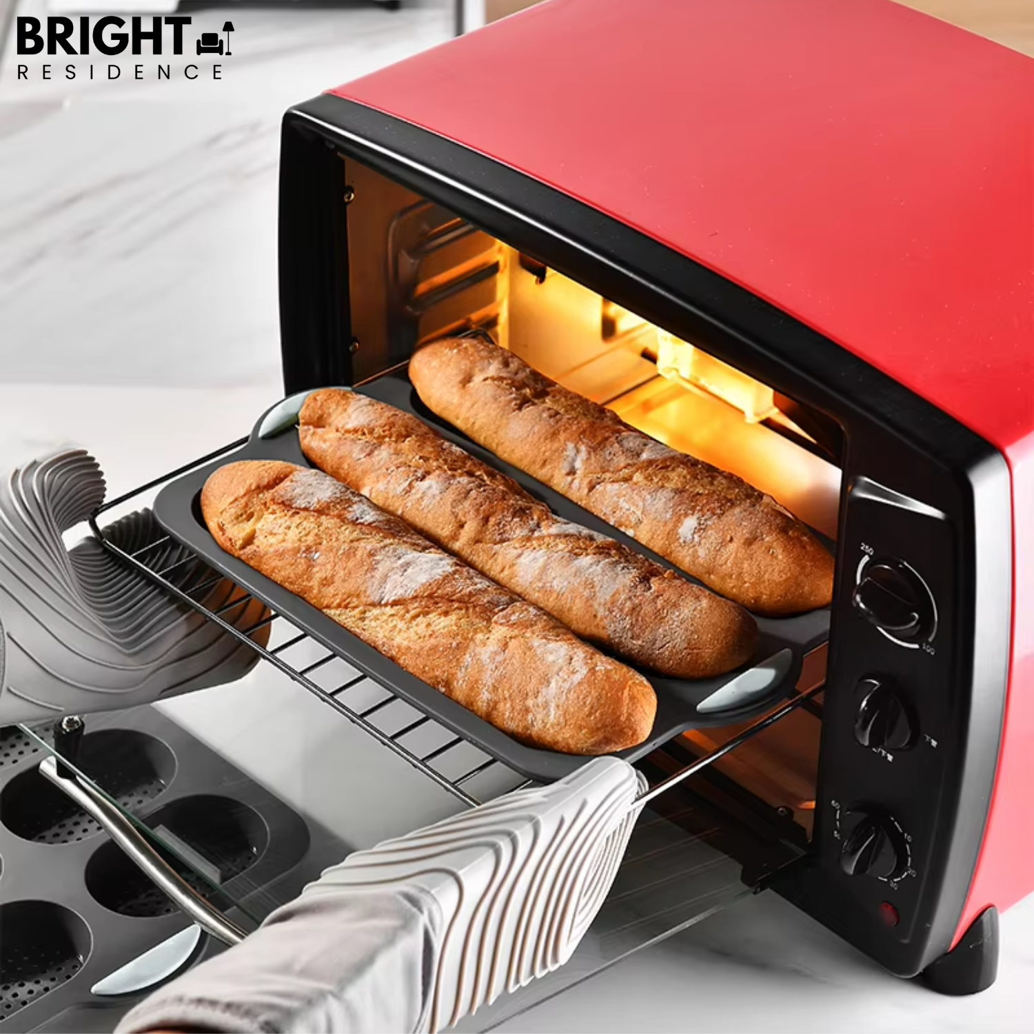 CrustyBake™ - Non-stick baguette baking mold silicone