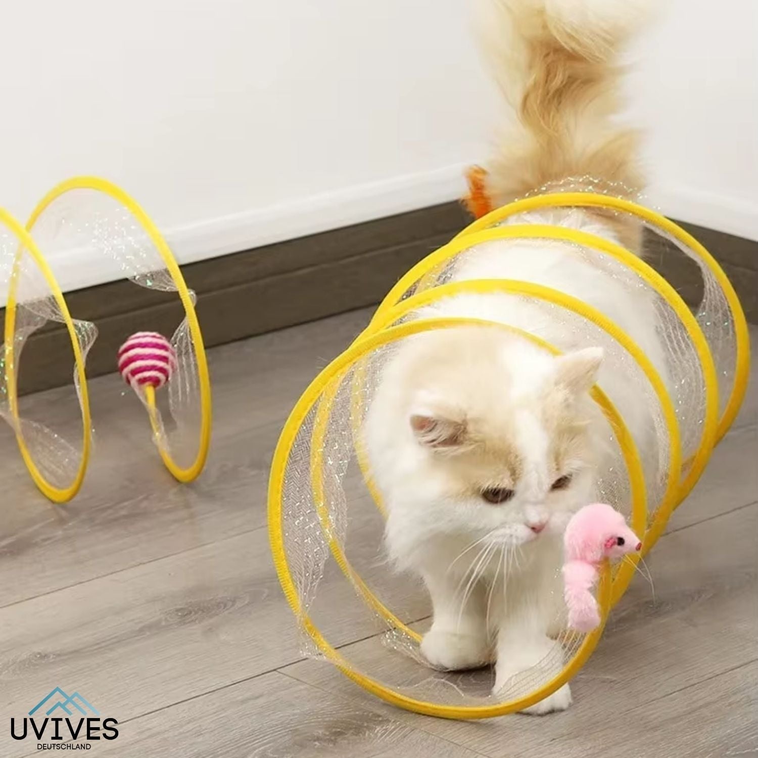 KittyMaze - Foldable cat tunnel with integrated toys