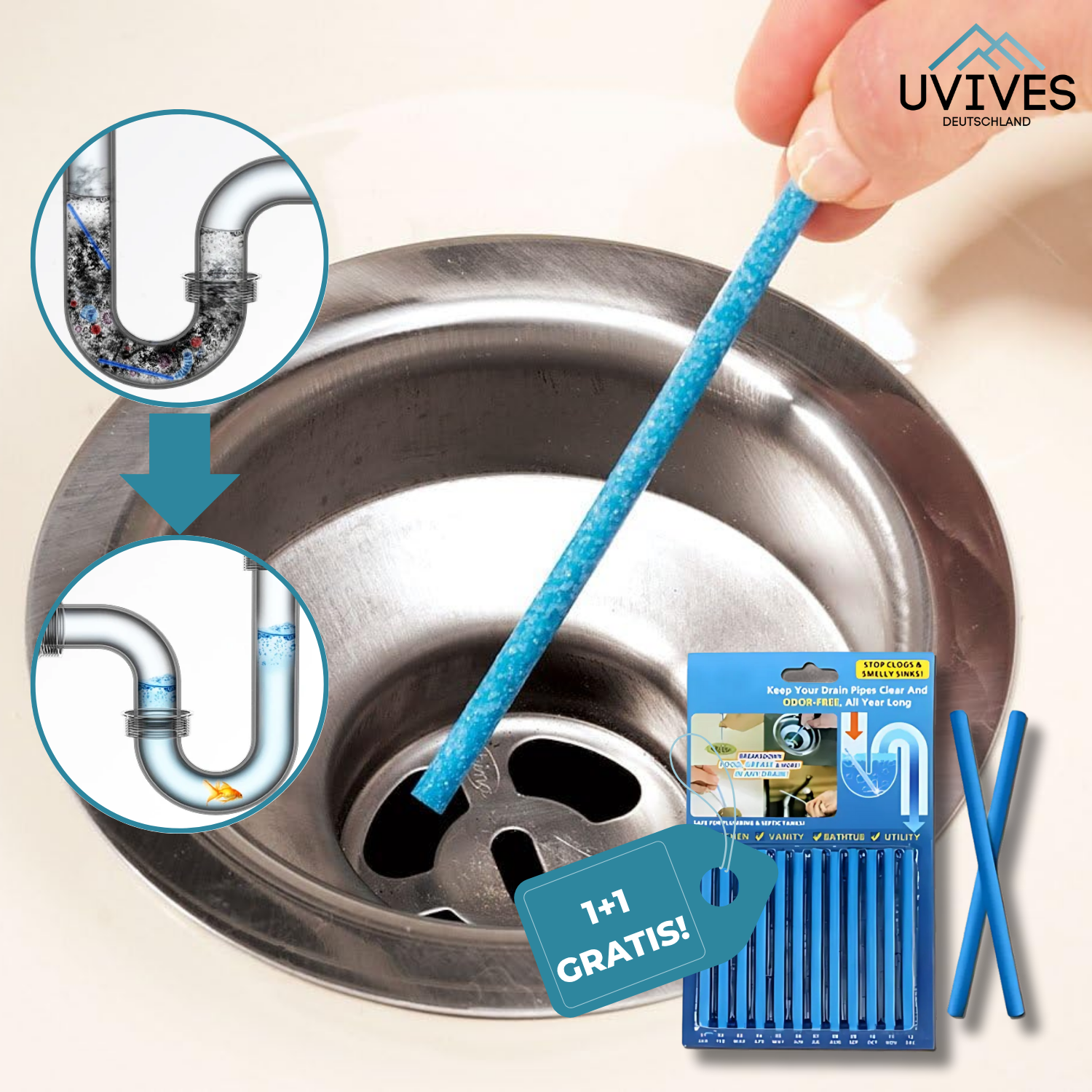 1+1 FREE | PipePure – Keep Your Drains Fresh and Clog-Free Every Month!