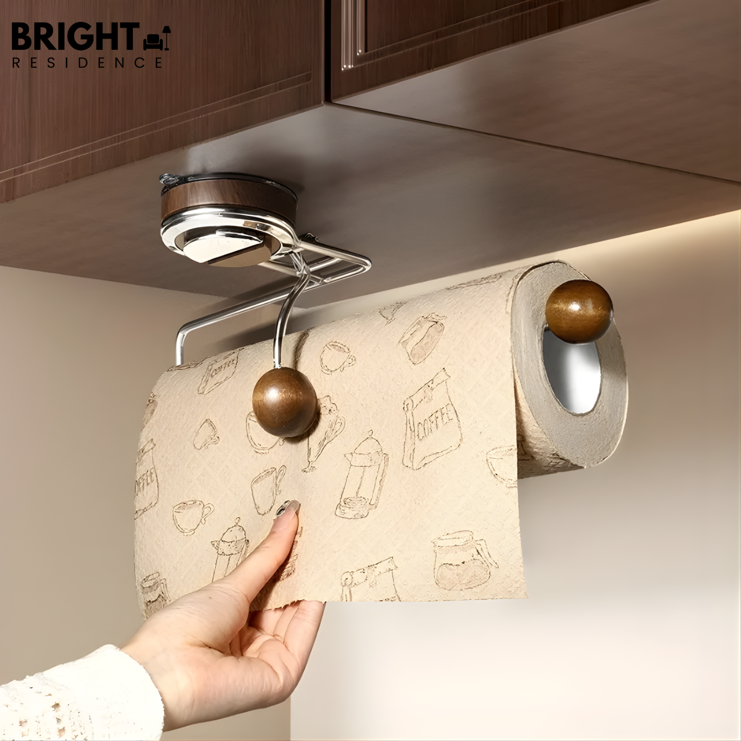 PaperRoll – No-Drill Paper Towel Holder, with Style!