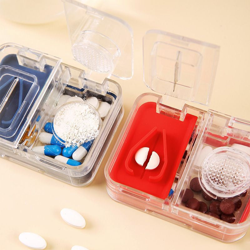 1+1 FREE | MediSnap – The Compact 2-in-1 Pill Box with Cutter for On-the-Go Convenience