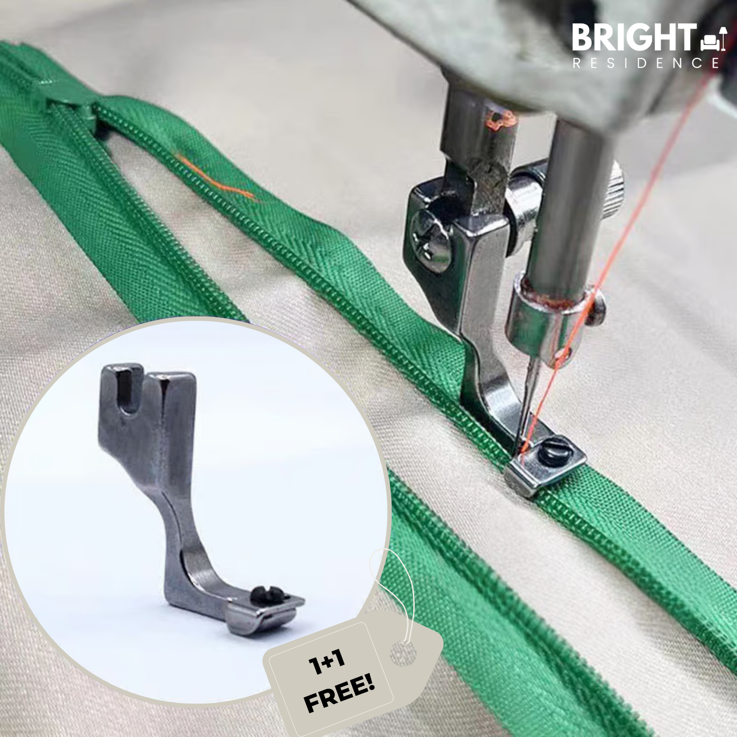 1+1 FREE | ZipFlex™ - Adjustable zipper foot sewing machine