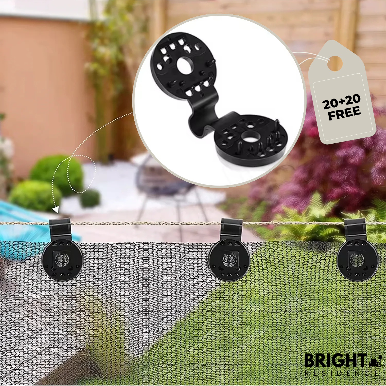 20+20 FREE | ShadeClips – The Ultimate Clip Solution for Secure Net Fastening