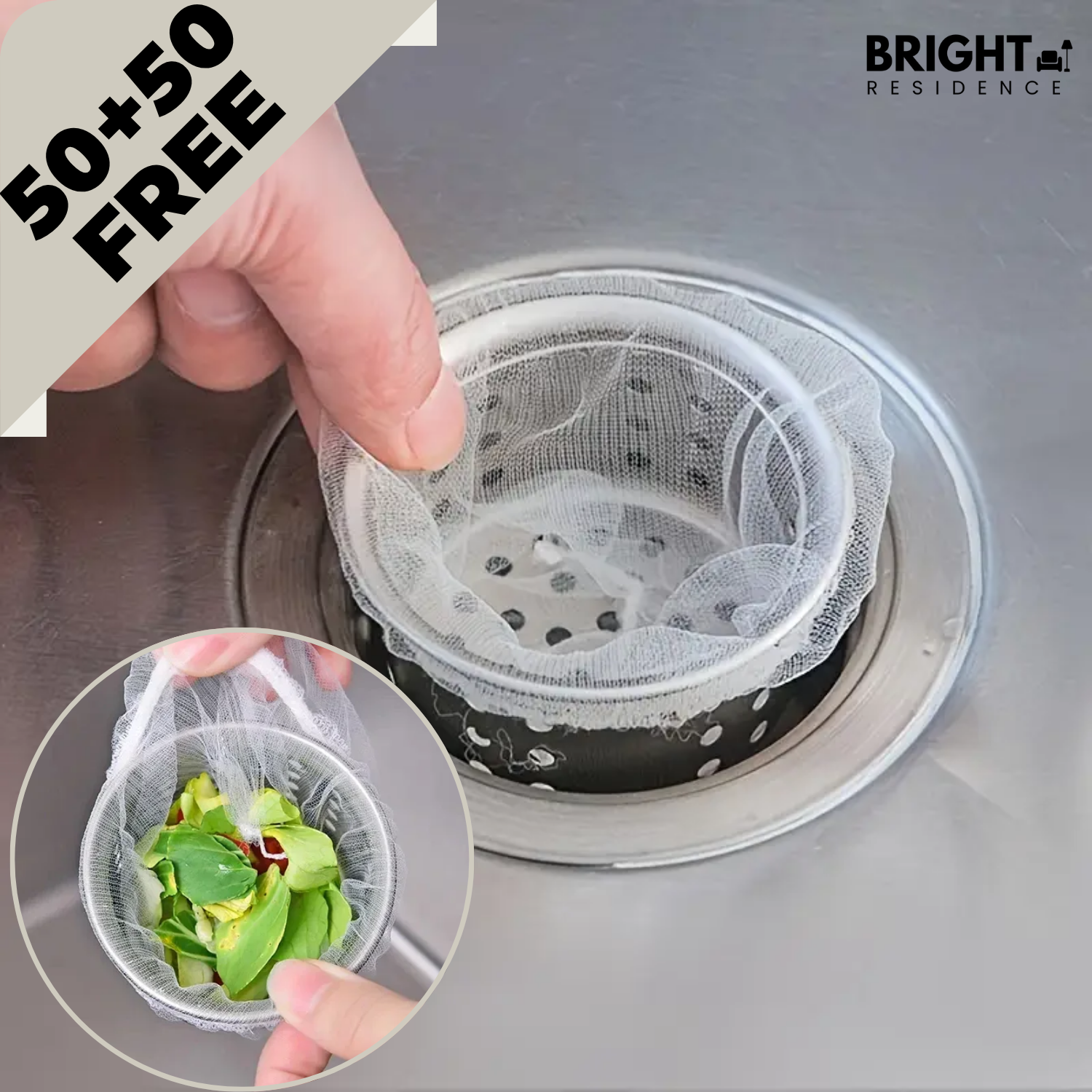 50+50 FREE | SinkSafe – The Ultimate Drain Protector for a Clean, Hassle-Free Sink