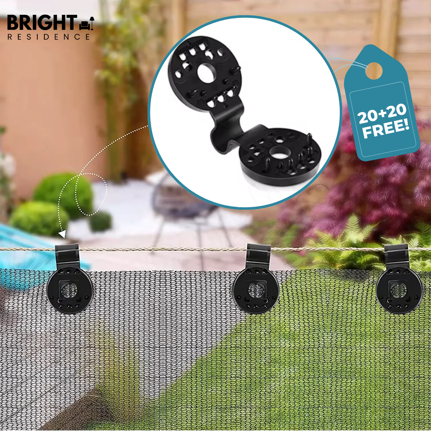 20+20 FREE | SchutzClip™ - Sun protection net clip