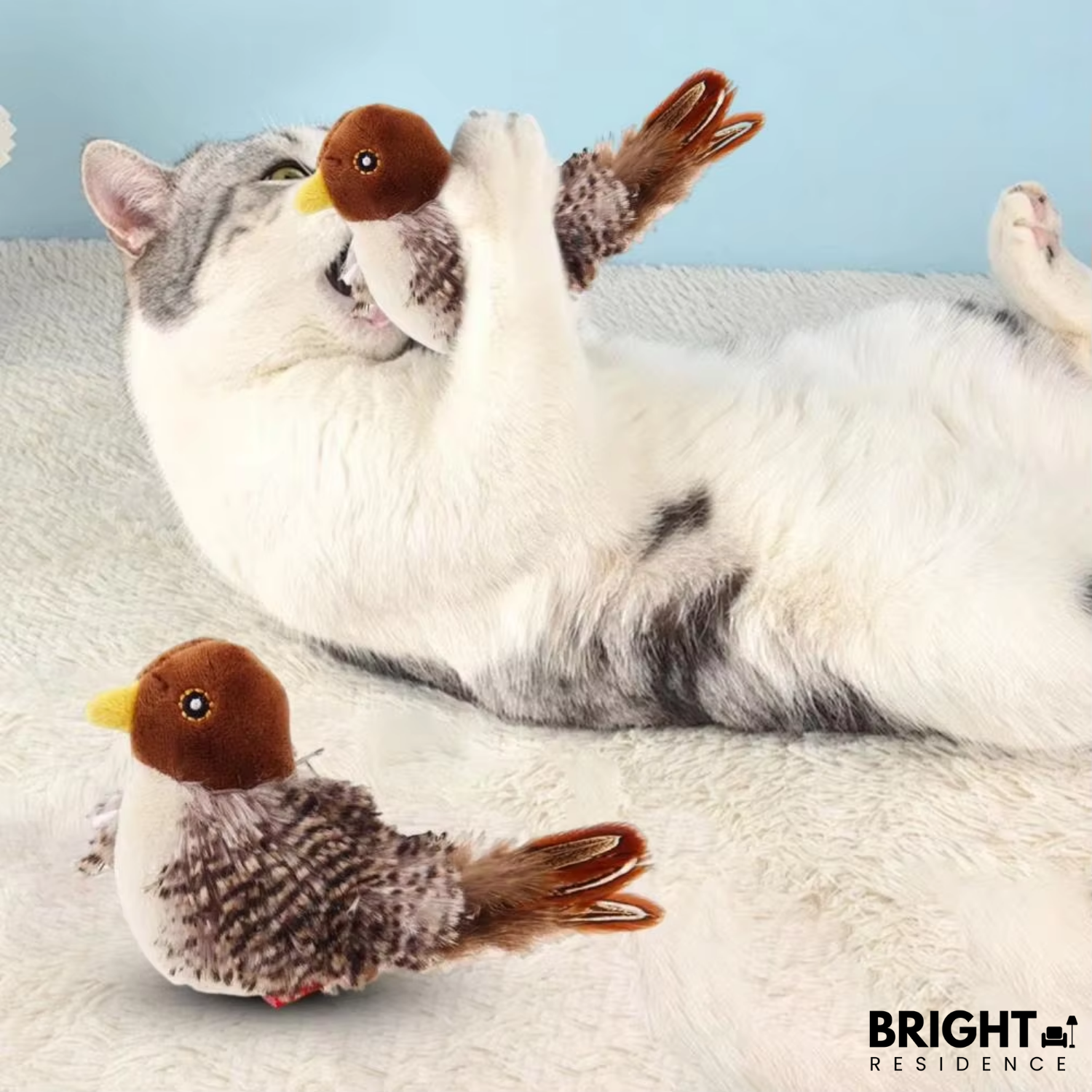 PurrTweet™ - Interactive chirping bird toy for cats