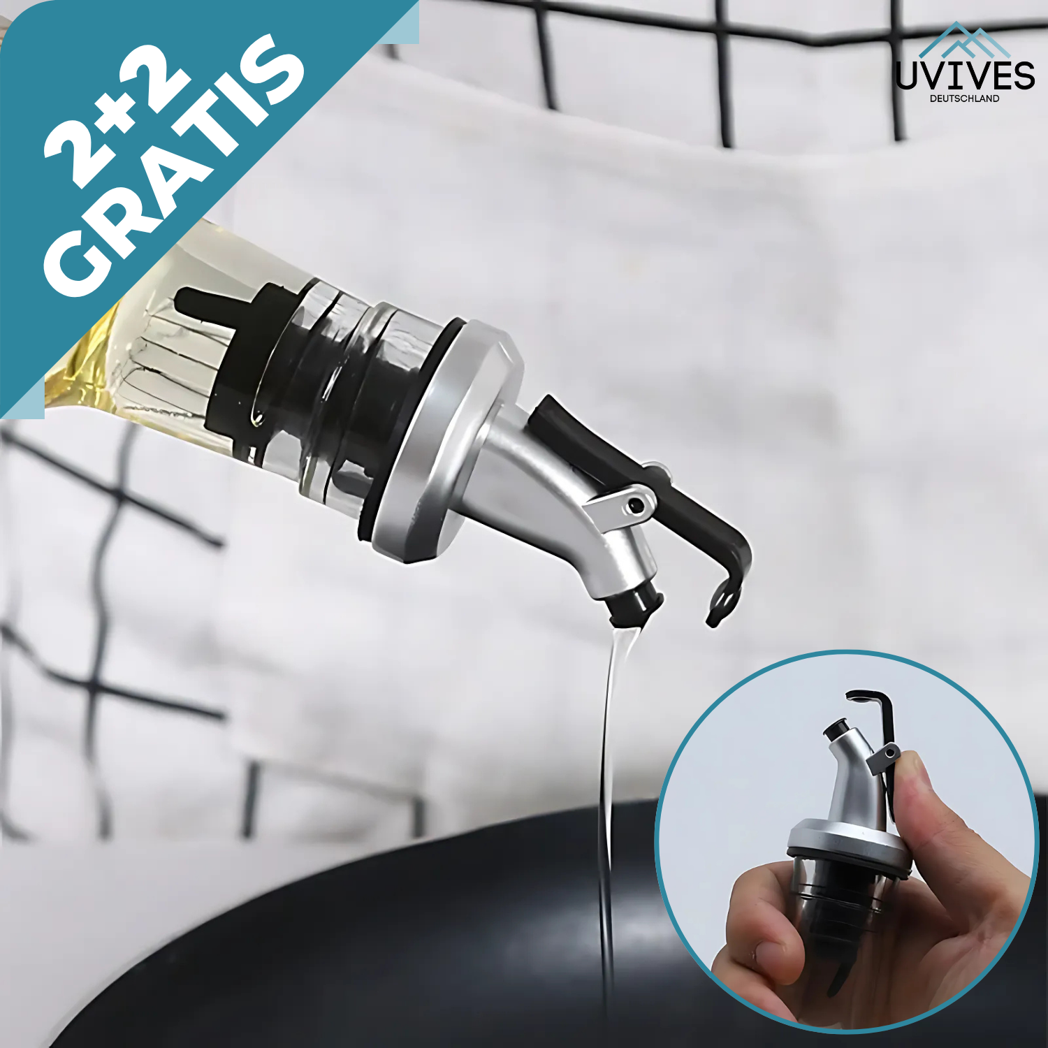 2+2 FREE | PourMate – Precision Pouring for Oil, Sauces & More