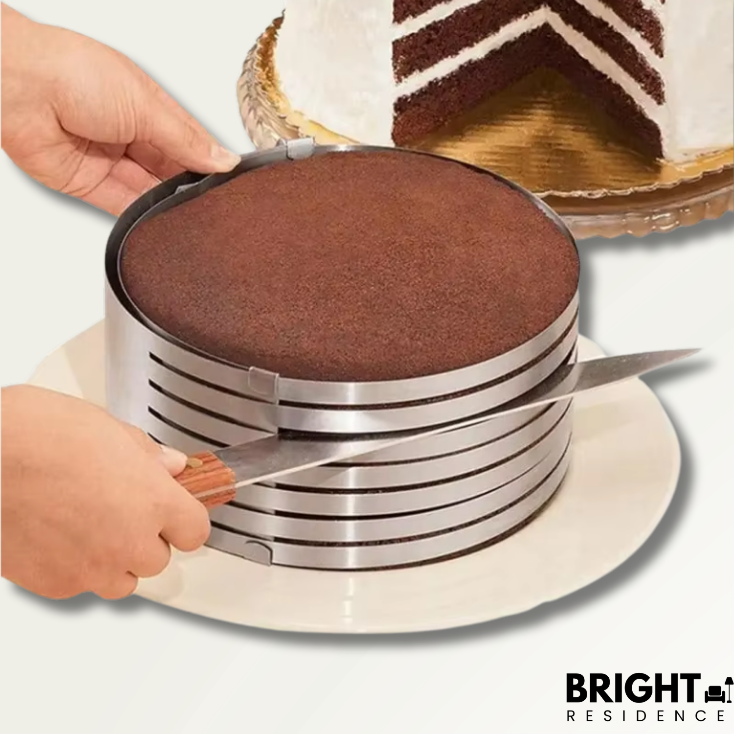 TierCutter™ - Adjustable stainless steel cake cutter