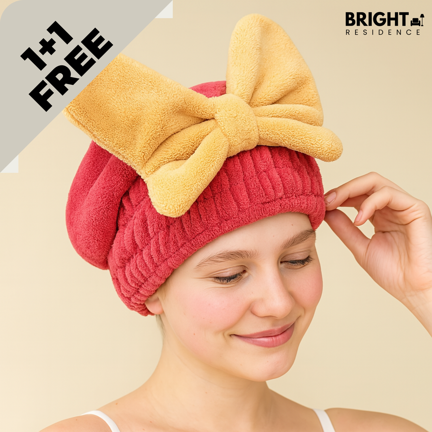 1+1 FREE | HairSoothe – Ultra-Absorbent Turban for Faster, Healthier Hair Drying
