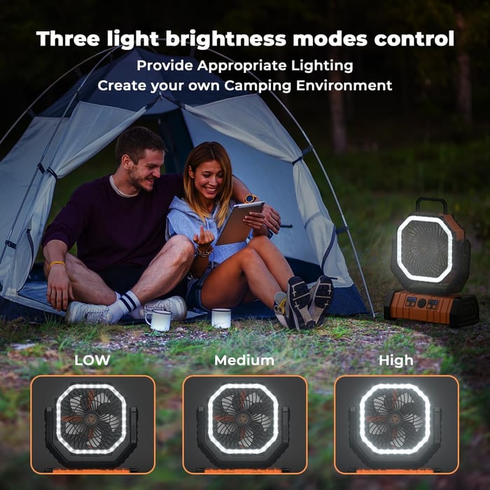 BreezeCamp – The Ultimate 3-in-1 Fan, Light & Power Bank for Outdoor Adventures