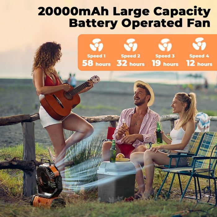 BreezeCamp – The Ultimate 3-in-1 Fan, Light & Power Bank for Outdoor Adventures