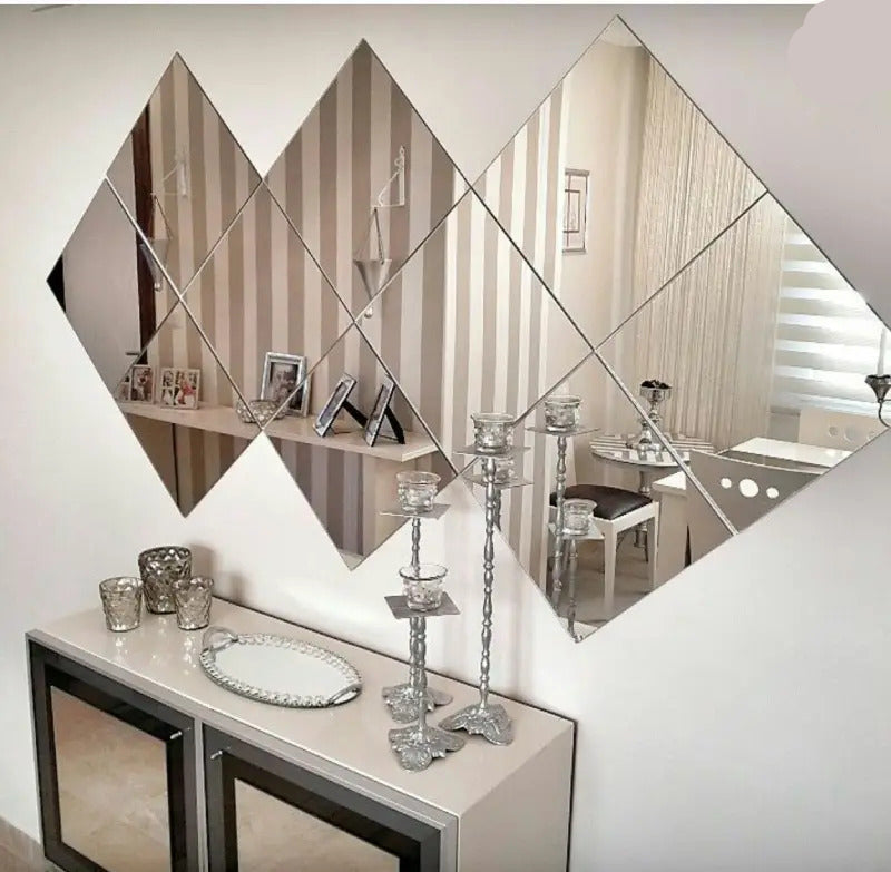 ReflectoShine – Instant Style and Light with Mirror Wall Stickers! (Set of 32)