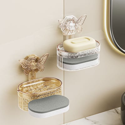 ButterFloat - Stylish butterfly soap dish for bathroom & kitchen