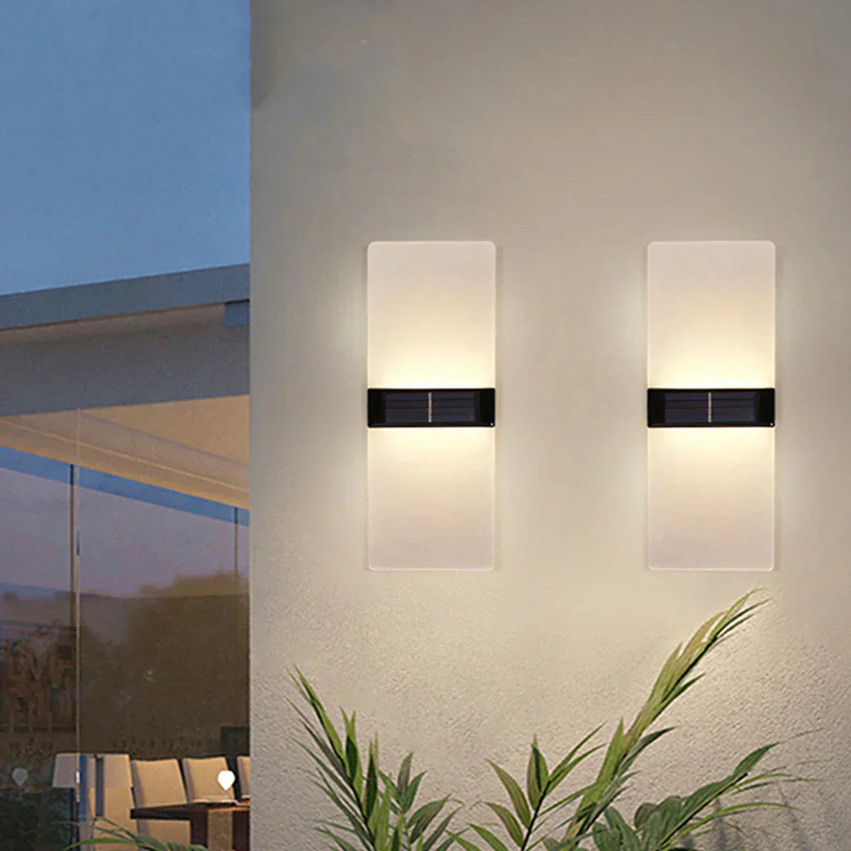 EcoLuma - Solar-powered LED wall light for stylish outdoor lighting