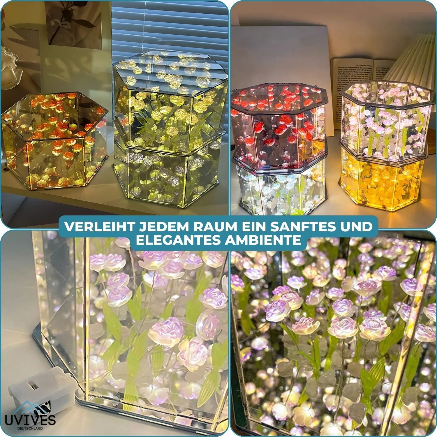 LumiFlora™ - Handmade flower cube lamp