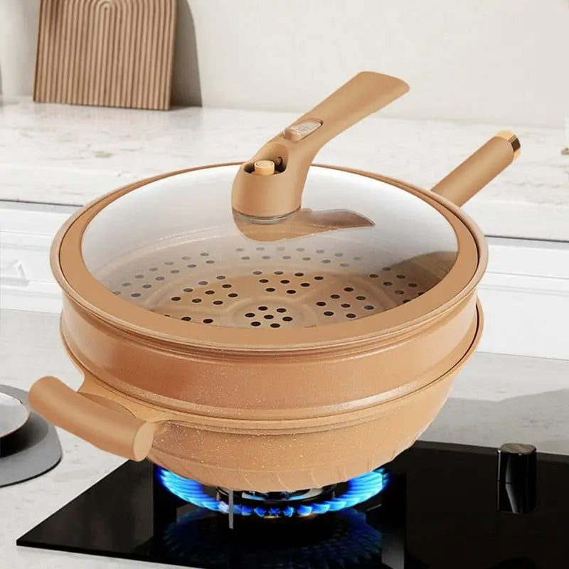 ChefPro – The Ultimate Non-Stick Wok with Steamer for Healthy Cooking
