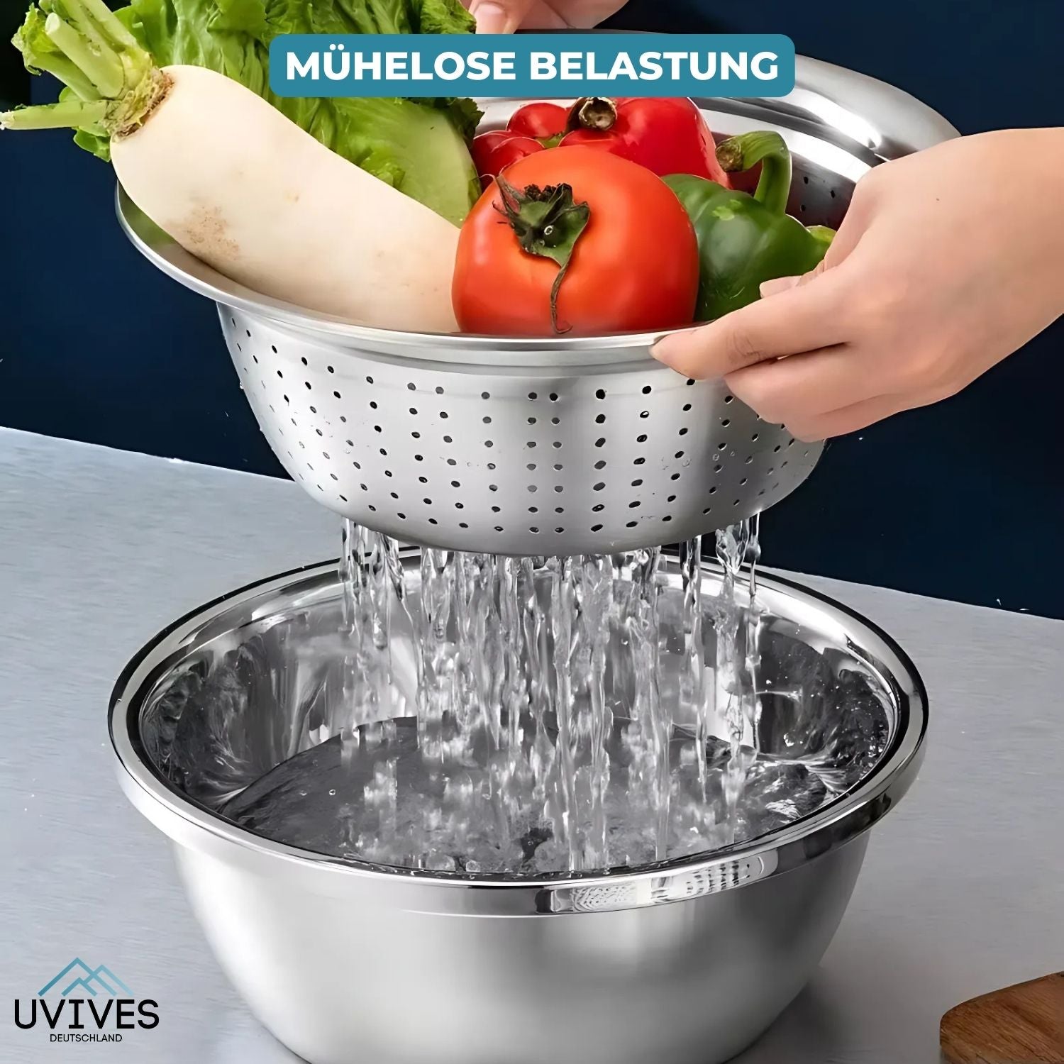 GrateBasin™ - 6-in-1 stainless steel basin