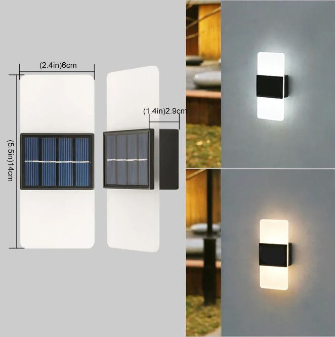 EcoLuma - Solar-powered LED wall light for stylish outdoor lighting