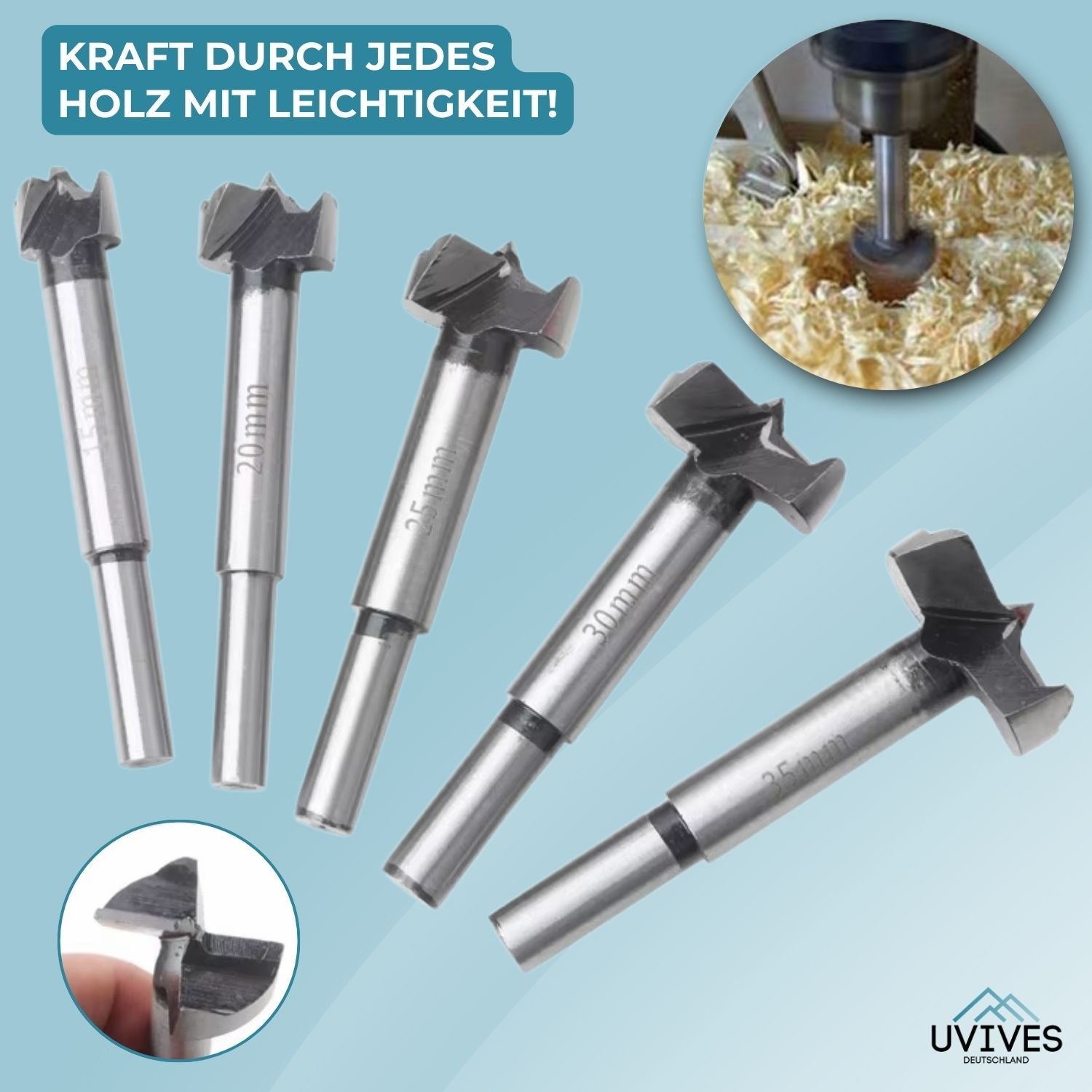 2+3 FREE | BitMaster™ - Forstner bit set for woodworking