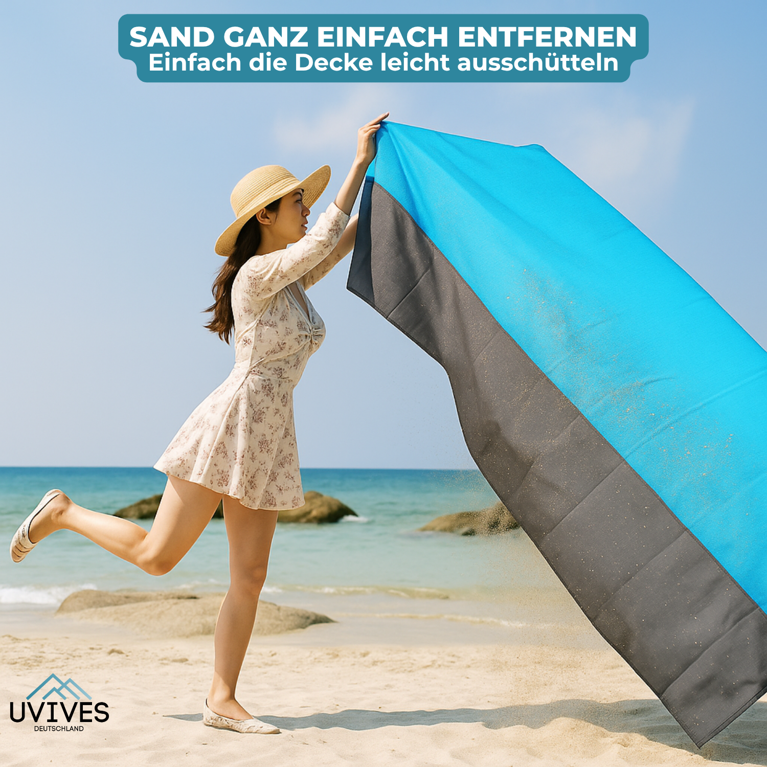 SandAway Ultimate Beach Mat No More Messy Sand
