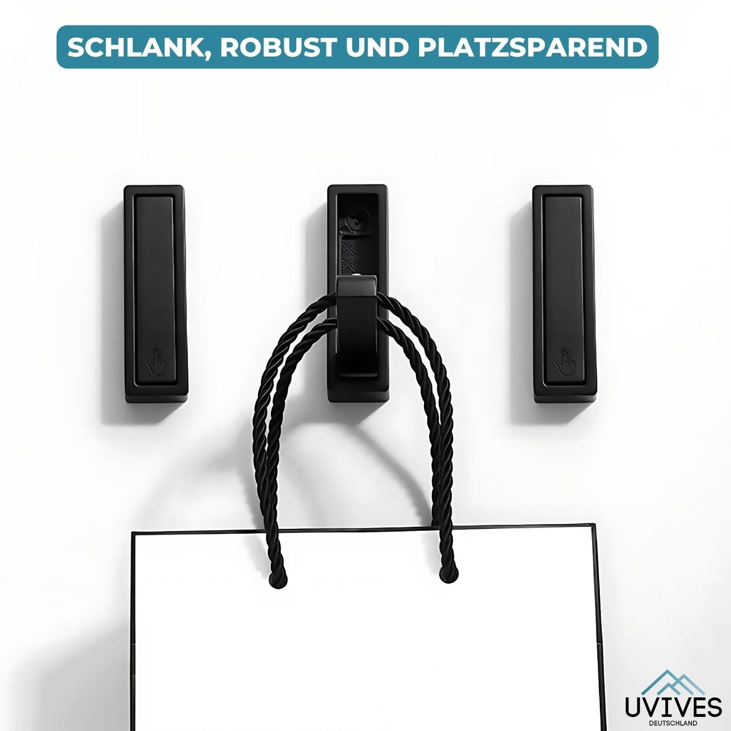2+2 FREE | FlipHook™ - Rectangular foldable coat and clothes hooks