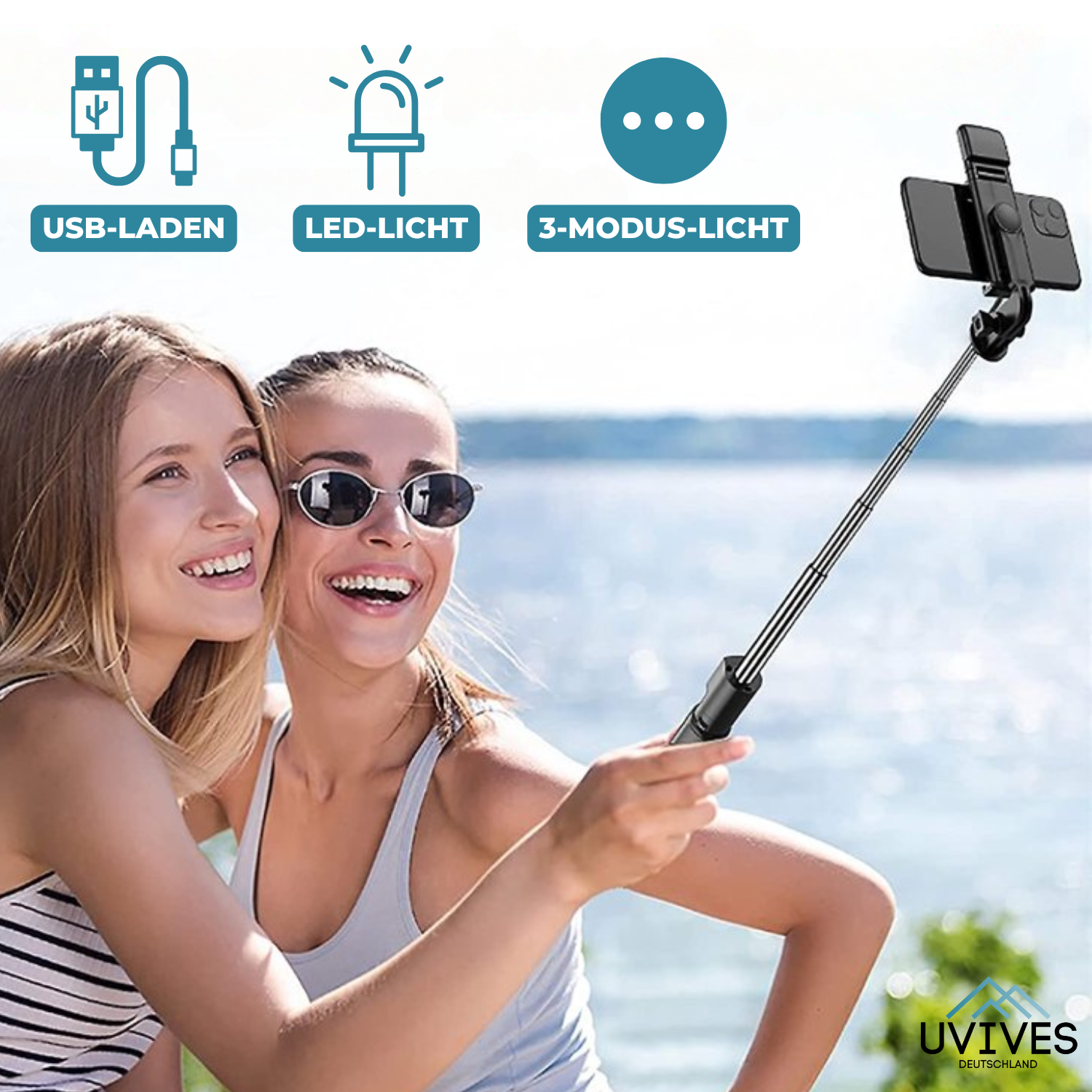 SnapPro – 6-in-1 Bluetooth Selfie Stick for Stunning Photos and Videos