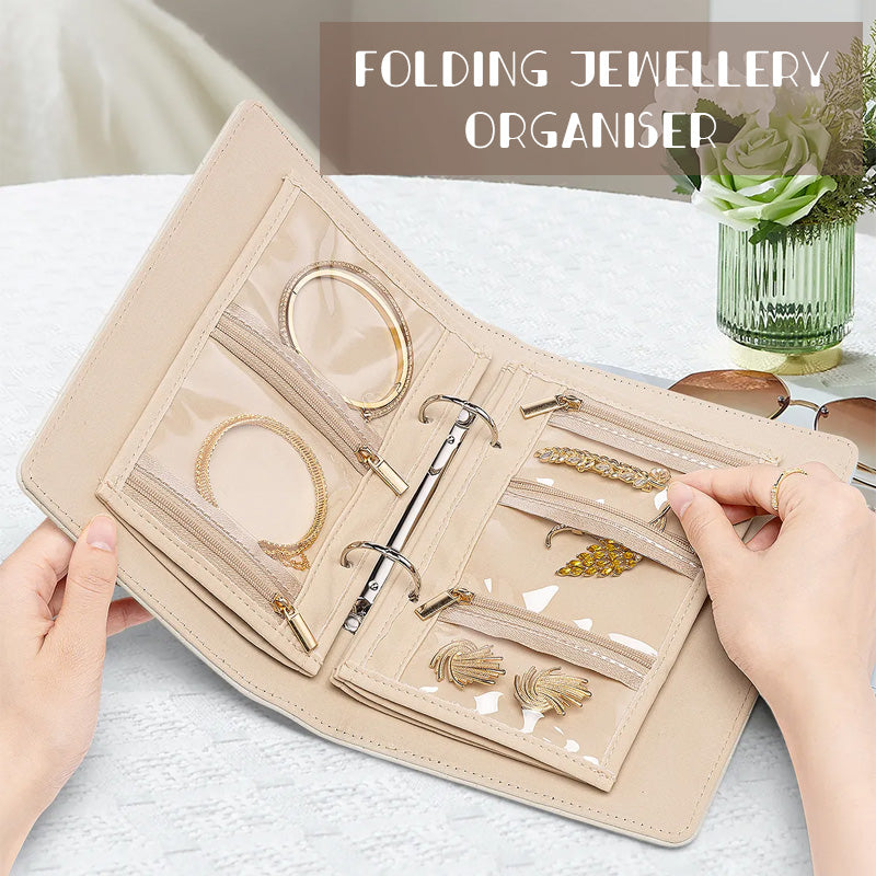 GlamFold – Elegant Foldable Jewelry Organizer for Travel & Home