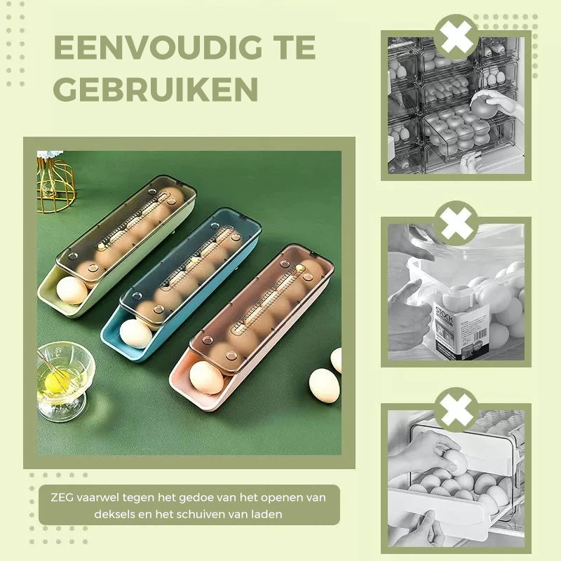 EggSlideBox – Effortless, Safe Egg Storage for a Neat Kitchen