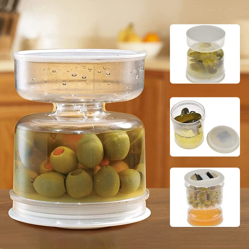 PicklePal™ - Pickle and olive jar container with sieve