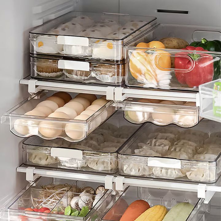 CoolSpace - Space-saving refrigerator drawer organizer