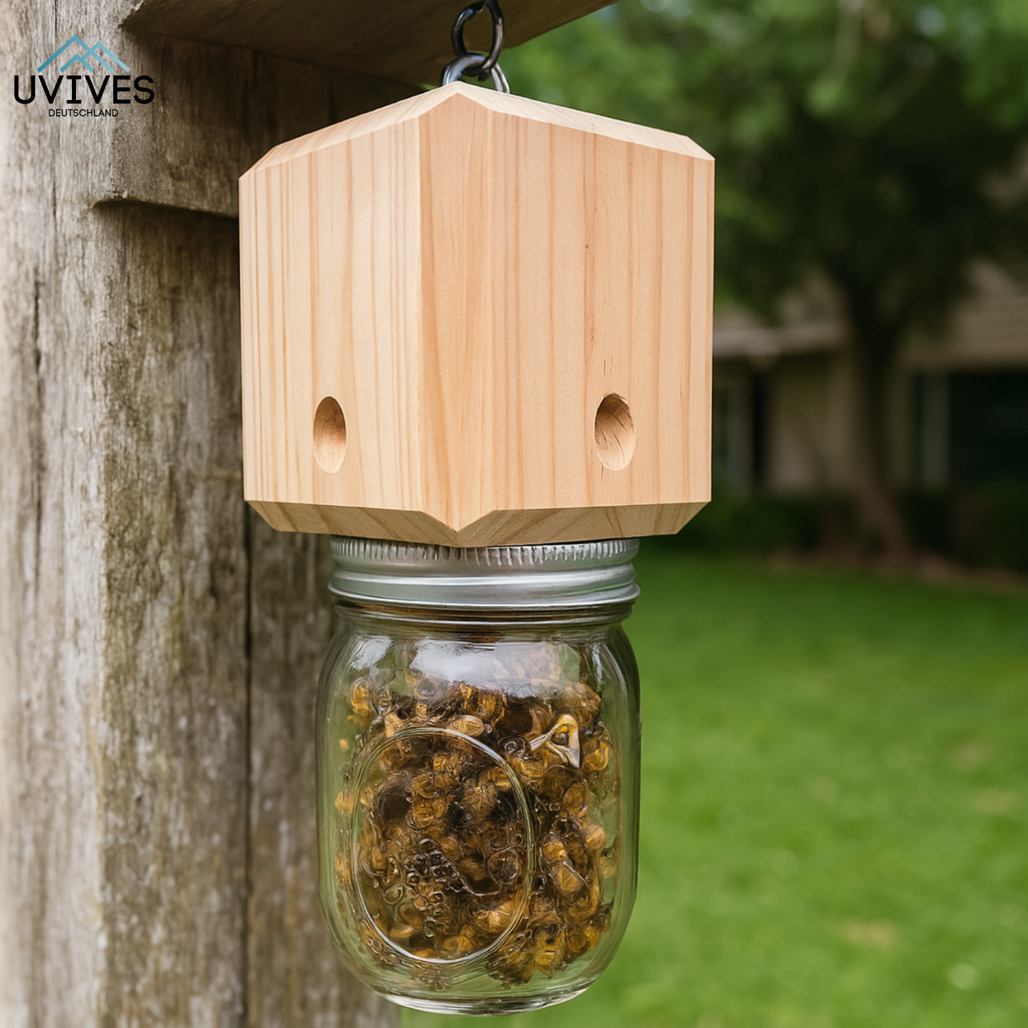 WoodGuard – Chemical-Free Carpenter Bee Trap for Wooden Surfaces
