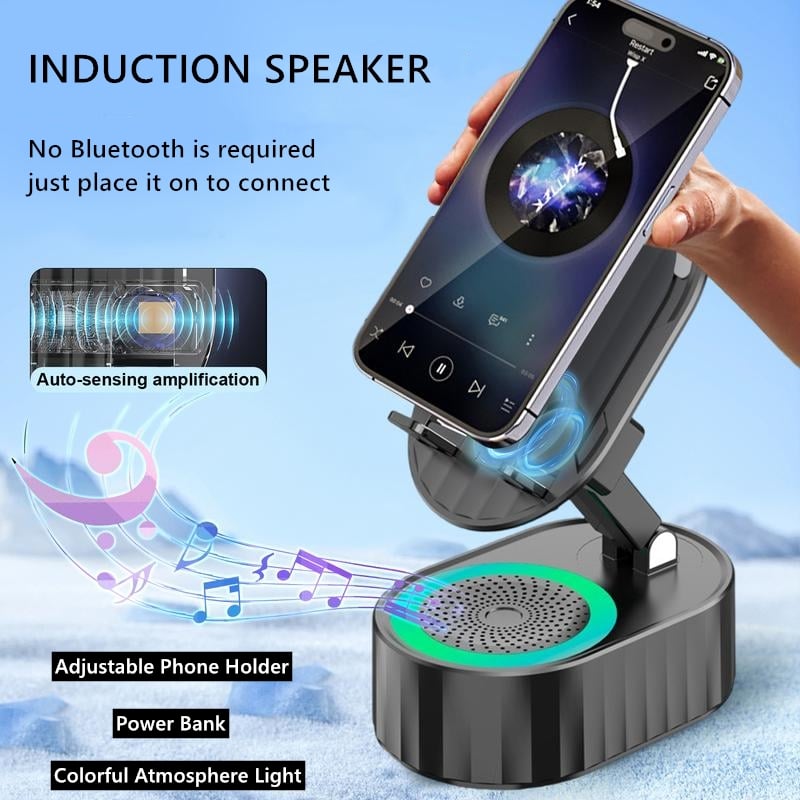 InnovaStand – All-in-One Phone Stand with Wireless Speaker & LED Light