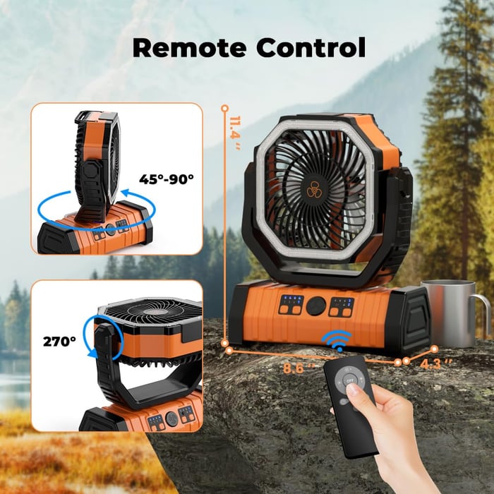 BreezeCamp – The Ultimate 3-in-1 Fan, Light & Power Bank for Outdoor Adventures