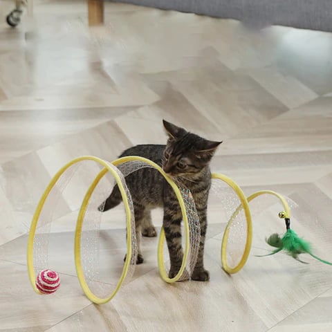 KittyMaze - Foldable cat tunnel with integrated toys